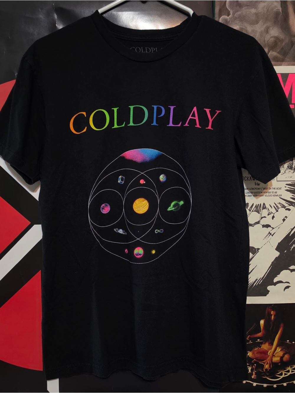 Coldplay band "music of the spheres" 2023 tour shirt